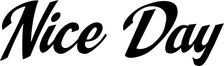 Vorschau des Bootsnamens "Nice Day" als Schriftzug für "Bootsbeschriftung Klassisch 29"