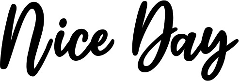 Vorschau des Bootsnamens "Nice Day" als Schriftzug für "Bootsbeschriftung Klassisch 74"