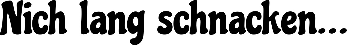 Vorschau des Bootsnamens "Nich lang schnacken..." als Schriftzug für "Bootsbeschriftung Klassisch 53"