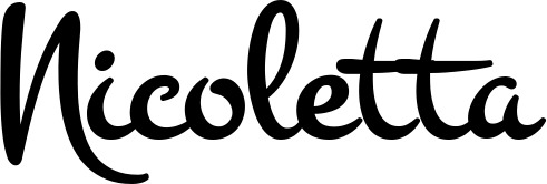 Vorschau des Bootsnamens "Nicoletta" als Schriftzug für "Bootsbeschriftung Klassisch 81"