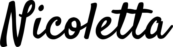 Vorschau des Bootsnamens "Nicoletta" als Schriftzug für "Bootsbeschriftung Klassisch 96"