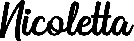 Vorschau des Bootsnamens "Nicoletta" als Schriftzug für "Bootsbeschriftung Klassisch 43"