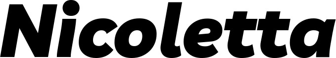 Vorschau des Bootsnamens "Nicoletta" als Schriftzug für "Bootsbeschriftung Kursiv 06"