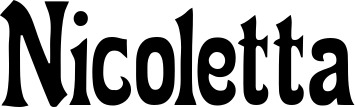 Vorschau des Bootsnamens "Nicoletta" als Schriftzug für "Bootsbeschriftung Neu 44"