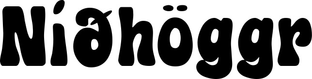 Vorschau des Bootsnamens "Níðhöggr" als Schriftzug für "Bootsbeschriftung Klassisch 16"