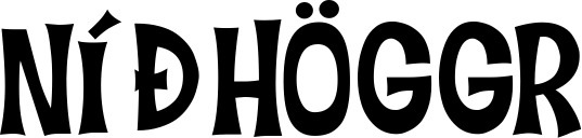 Vorschau des Bootsnamens "Níðhöggr" als Schriftzug für "Bootsbeschriftung Klassisch 27"