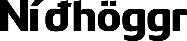 Vorschau des Bootsnamens "Níðhöggr" als Schriftzug für "Bootsbeschriftung Fett 21"