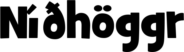 Vorschau des Bootsnamens "Níðhöggr" als Schriftzug für "Bootsbeschriftung Klassisch 22"