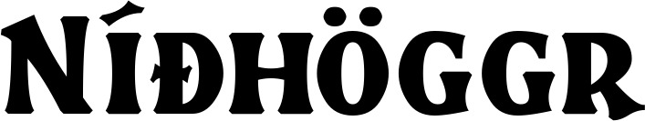 Vorschau des Bootsnamens "Níðhöggr" als Schriftzug für "Bootsbeschriftung Neu 37"