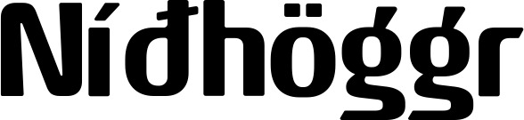 Vorschau des Bootsnamens "Níðhöggr" als Schriftzug für "Bootsbeschriftung Fett 22"