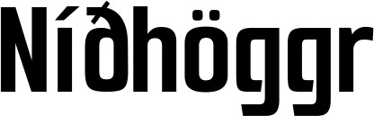 Vorschau des Bootsnamens "Níðhöggr" als Schriftzug für "Bootsbeschriftung Neu 69"