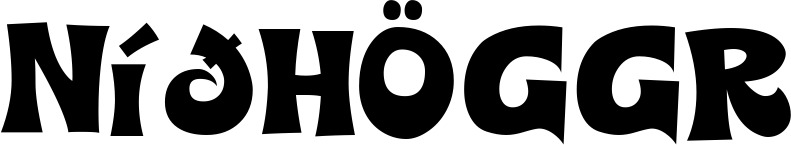 Vorschau des Bootsnamens "Níðhöggr" als Schriftzug für "Bootsbeschriftung Klassisch 25"