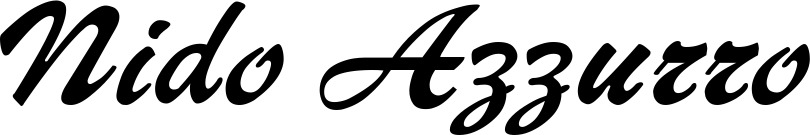 Vorschau des Bootsnamens "Nido Azzurro" als Schriftzug für "Bootsbeschriftung Klassisch 12"