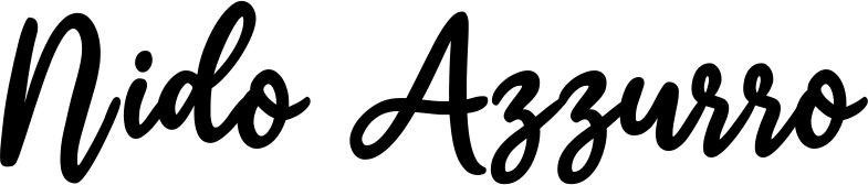 Vorschau des Bootsnamens "Nido Azzurro" als Schriftzug für "Bootsbeschriftung Klassisch 74"