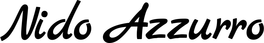 Vorschau des Bootsnamens "Nido Azzurro" als Schriftzug für "Bootsbeschriftung Klassisch 77"