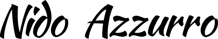 Vorschau des Bootsnamens "Nido Azzurro" als Schriftzug für "Bootsbeschriftung Klassisch 73"