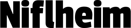 Vorschau des Bootsnamens "Niflheim" als Schriftzug für "Bootsbeschriftung Fett 30"