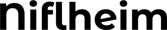 Vorschau des Bootsnamens "Niflheim" als Schriftzug für "Bootsbeschriftung Fett 26"