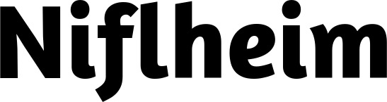 Vorschau des Bootsnamens "Niflheim" als Schriftzug für "Bootsbeschriftung Fett 09"