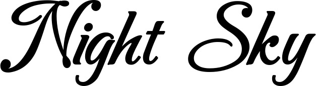 Vorschau des Bootsnamens "Night Sky" als Schriftzug für "Bootsbeschriftung Klassisch 50"