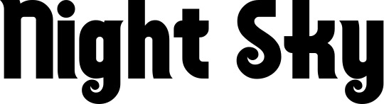 Vorschau des Bootsnamens "Night Sky" als Schriftzug für "Bootsbeschriftung Neu 32"