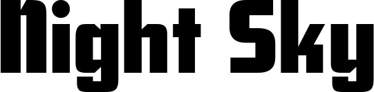 Vorschau des Bootsnamens "Night Sky" als Schriftzug für "Style Neu 11"