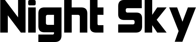 Vorschau des Bootsnamens "Night Sky" als Schriftzug für "Bootsbeschriftung Neu 25"