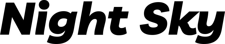 Bootsname 'Night Sky' angezeigt als 'Bootsbeschriftung Kursiv 06'