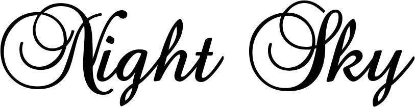 Bootsname 'Night Sky' angezeigt als 'Bootsbeschriftung Klassisch 02-A'