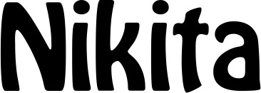 Vorschau des Bootsnamens "Nikita" als Schriftzug für "Bootsbeschriftung Fett 01"
