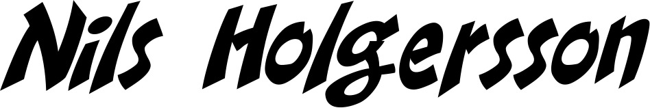 Vorschau des Bootsnamens "Nils Holgersson" als Schriftzug für "Bootsbeschriftung Klassisch 31"