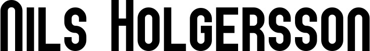 Vorschau des Bootsnamens "Nils Holgersson" als Schriftzug für "Bootsbeschriftung Neu 43"