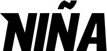 Vorschau des Bootsnamens "Niña" als Schriftzug für "Bootsbeschriftung Neu 15"