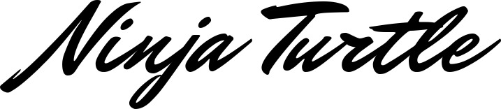 Vorschau des Bootsnamens "Ninja Turtle" als Schriftzug für "Style Klassisch 82"