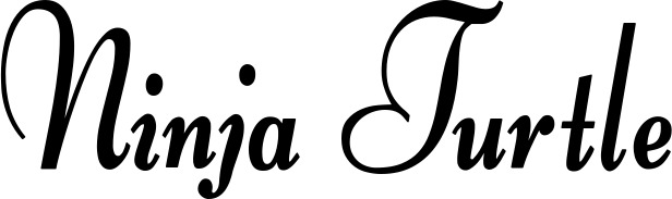 Vorschau des Bootsnamens "Ninja Turtle" als Schriftzug für "Style Klassisch 76"
