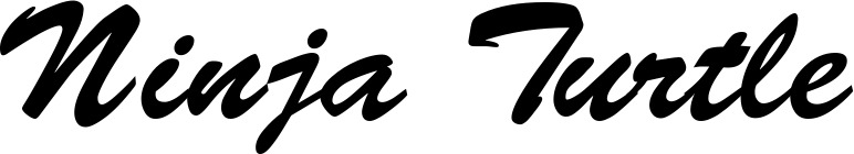 Vorschau des Bootsnamens "Ninja Turtle" als Schriftzug für "Bootsbeschriftung Klassisch 03"