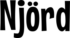 Vorschau des Bootsnamens "Njörd" als Schriftzug für "Bootsbeschriftung Neu 57"