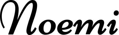 Vorschau des Bootsnamens "Noemi" als Schriftzug für "Bootsbeschriftung Klassisch 84"