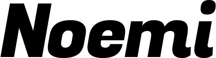 Vorschau des Bootsnamens "Noemi" als Schriftzug für "Bootsbeschriftung Kursiv 04"