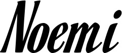 Vorschau des Bootsnamens "Noemi" als Schriftzug für "Bootsbeschriftung Klassisch 93"