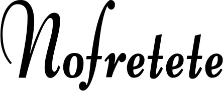 Vorschau des Bootsnamens "Nofretete" als Schriftzug für "Style Klassisch 76"