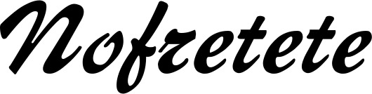 Vorschau des Bootsnamens "Nofretete" als Schriftzug für "Style Klassisch 12"