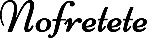 Vorschau des Bootsnamens "Nofretete" als Schriftzug für "Style Klassisch 84"