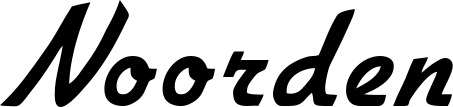Vorschau des Bootsnamens "Noorden" als Schriftzug für "Bootsbeschriftung Klassisch 66"