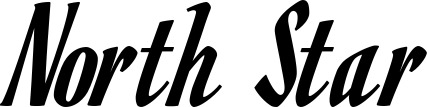Vorschau des Bootsnamens "North Star" als Schriftzug für "Bootsbeschriftung Klassisch 93"