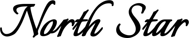 Vorschau des Bootsnamens "North Star" als Schriftzug für "Bootsbeschriftung Klassisch 58"