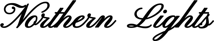 Vorschau des Bootsnamens "Northern Lights" als Schriftzug für "Style Klassisch 107"