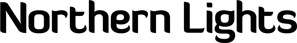 Vorschau des Bootsnamens "Northern Lights" als Schriftzug für "Bootsbeschriftung Normal 06"