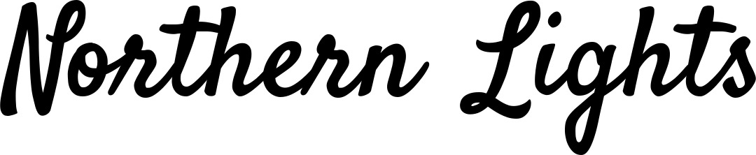 Vorschau des Bootsnamens "Northern Lights" als Schriftzug für "Style Klassisch 96"