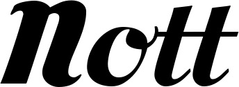 Vorschau des Bootsnamens "Nott" als Schriftzug für "Bootsbeschriftung Klassisch 26"